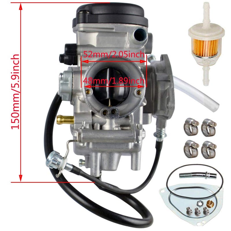 LIYYOO YFM660 Carburetor Carb Kit - for Yamaha Grizzly YFM600 660 4-Stroke Engine ATV Carburetor Replace PD42J 1UY-14451-00-00 - Image 2